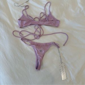 boutine LA pastel purple bikini set